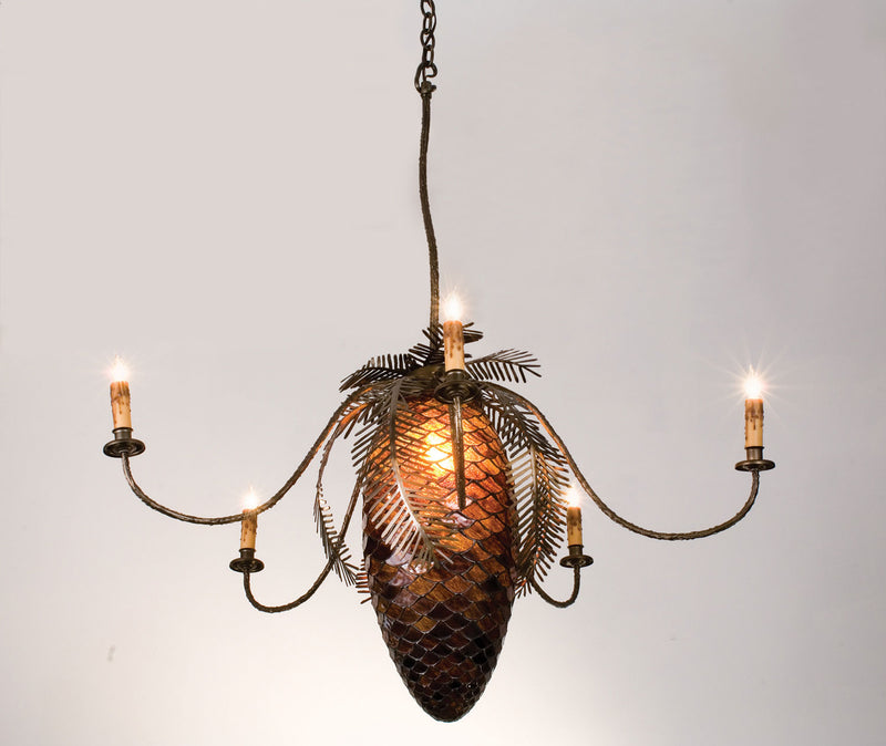 Meyda Tiffany 19829 Five Light Chandelier, Antique Copper