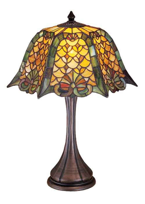 Meyda Tiffany 19876 One Light Table Lamp, Rust