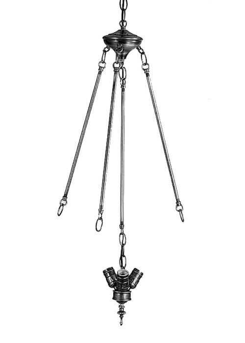 Meyda Tiffany 21036 Three Light Chandelier Hardware, Natural Wood,Oil Rubbed Bronze