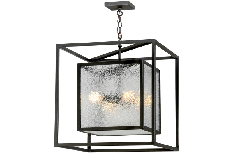 Meyda Tiffany 21559 Four Light Pendant, Wrought Iron