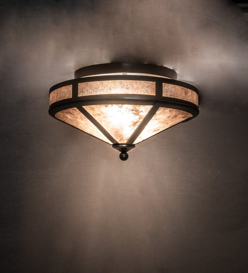 Meyda Tiffany 26919 Two Light Flushmount, Timeless Bronze