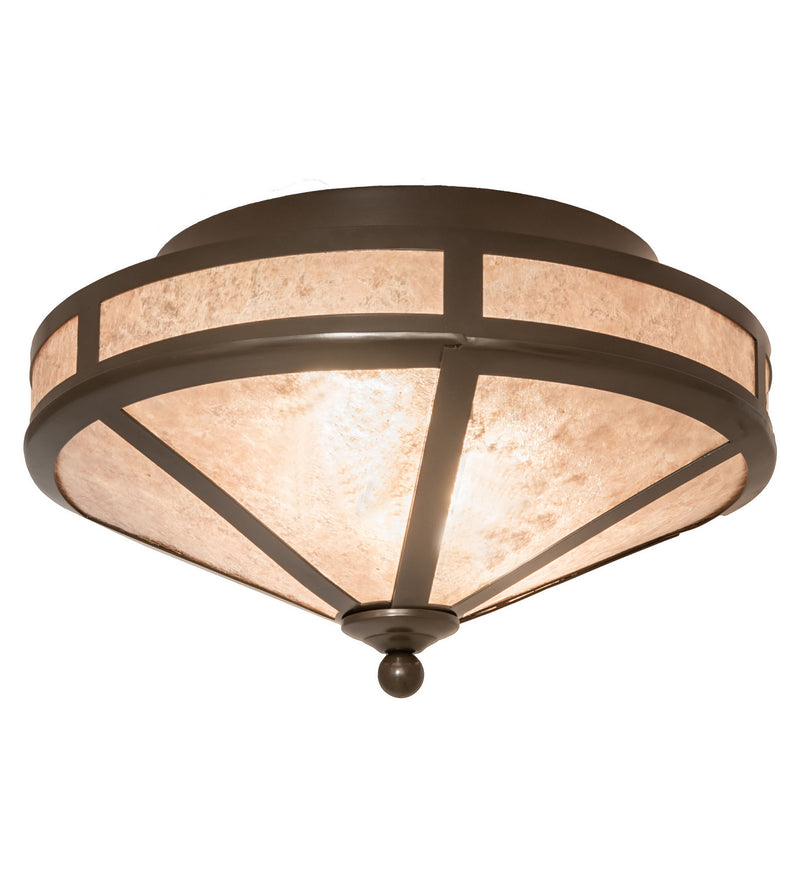 Meyda Tiffany 26919 Two Light Flushmount, Timeless Bronze