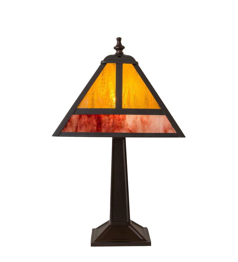 Meyda Tiffany 27123 One Light Accent Lamp, Craftsman Brown,Mahogany Bronze