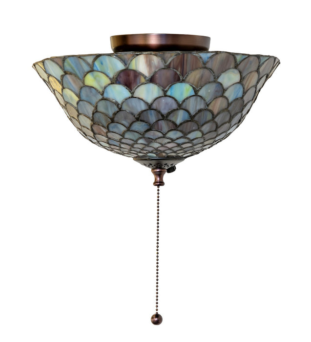Meyda Tiffany 27451 Fan Light Fixture, Green/Blue