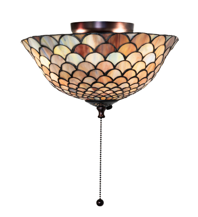 Meyda Tiffany 27451 Fan Light Fixture, Green/Blue