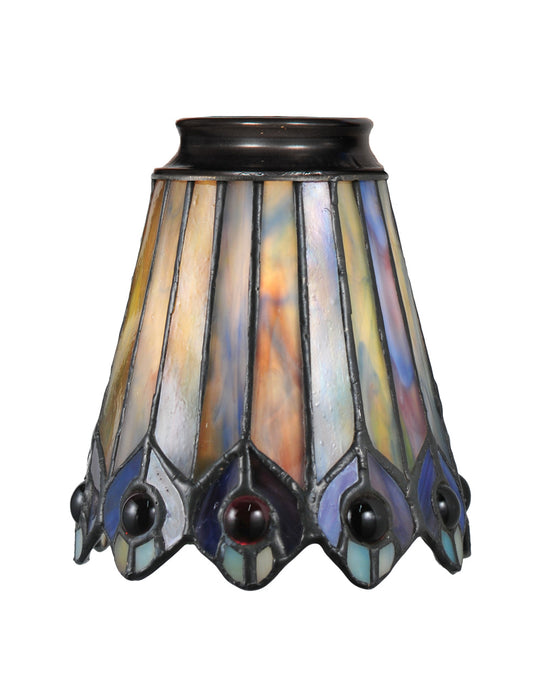 Meyda Tiffany 27474 Fan Light Shade, Green/Blue Purple/Blue Purple/Blue Purp