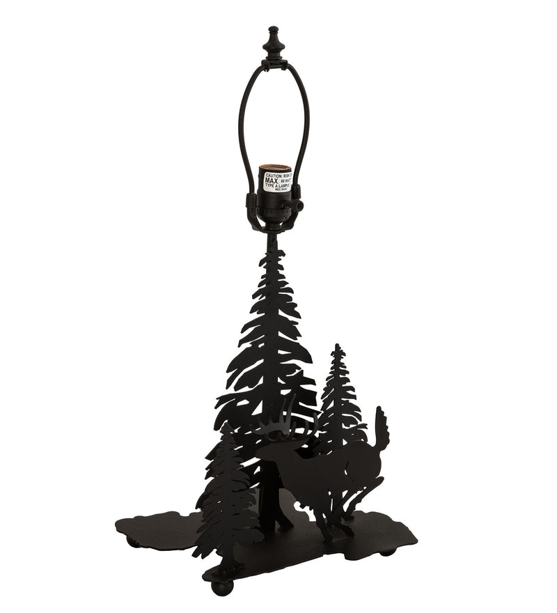 Meyda Tiffany 28732 Two Light Table Base, Textured Black
