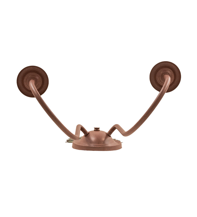 Meyda Tiffany 29460 Two Light Wall Sconce Hardware, Rust/Green Trees