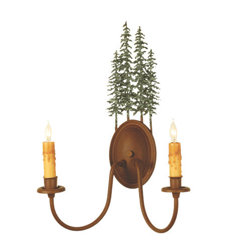 Meyda Tiffany 29463 Two Light Wall Sconce, Rust