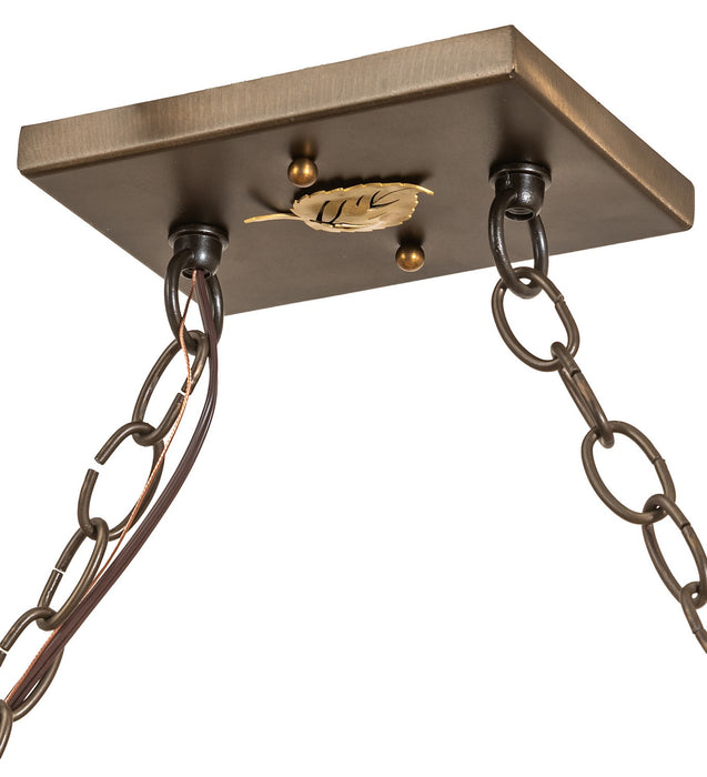 Meyda Tiffany 30333 Nine Light Pendant, Antique Copper