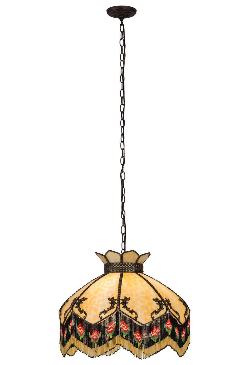Meyda Tiffany 31316 Three Light Pendant, Craftsman Brown