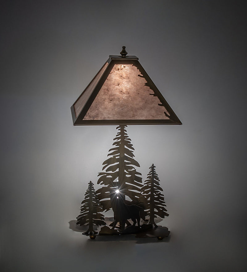Meyda Tiffany 32593 Two Light Table Lamp, Vintage Copper