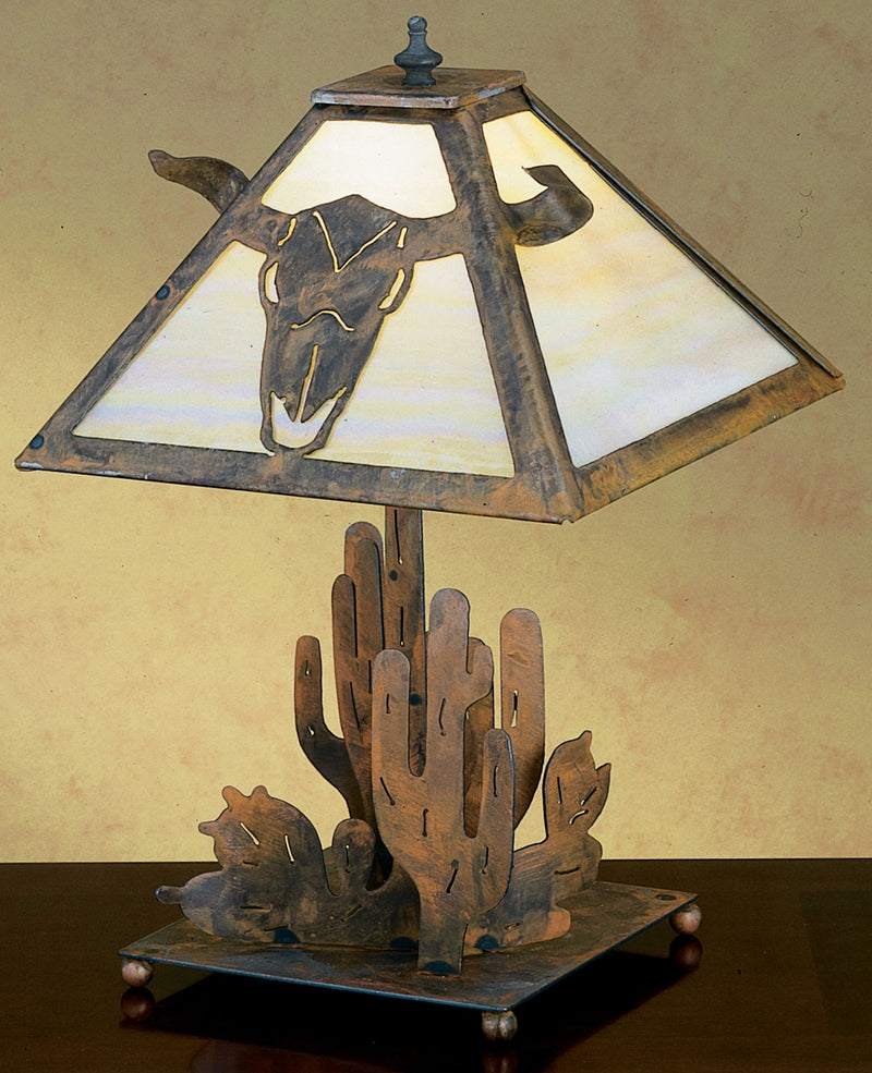 Meyda Tiffany 32795 One Light Table Lamp, Rust