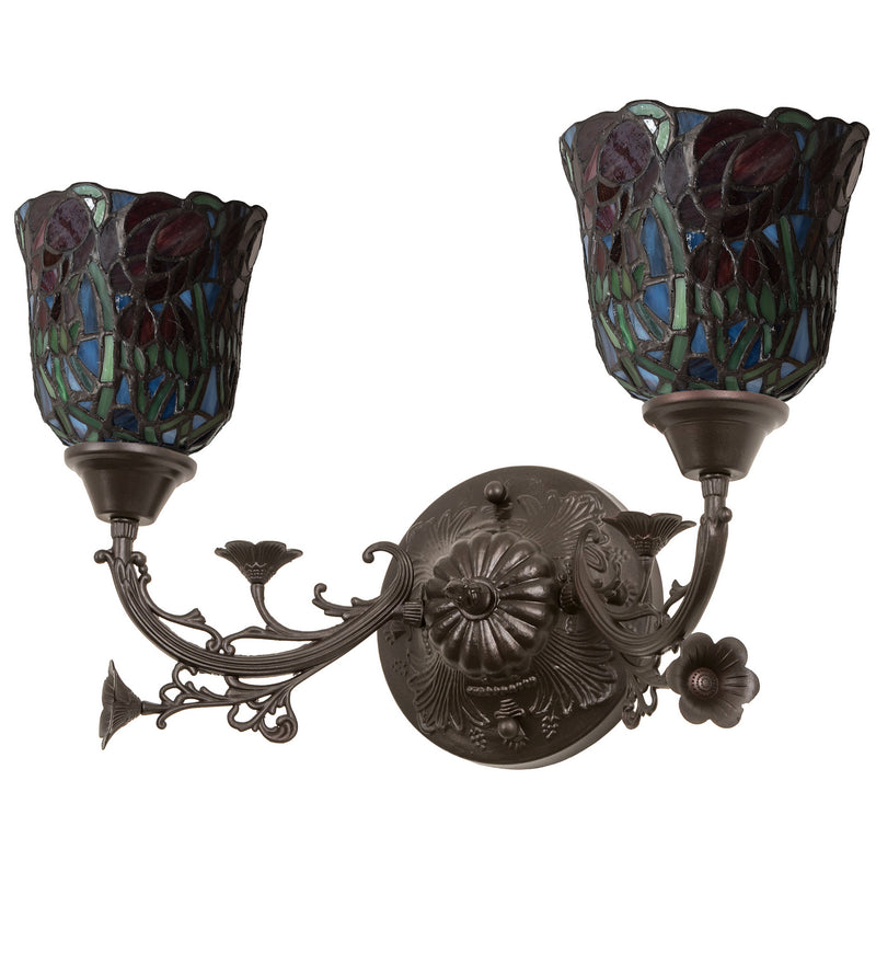Meyda Tiffany 36911 Two Light Wall Sconce, Bronze