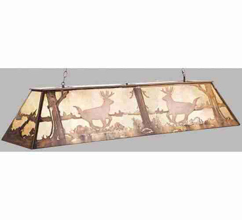 Meyda Tiffany 37647 Six Light Oblong Pendant, Antique Copper