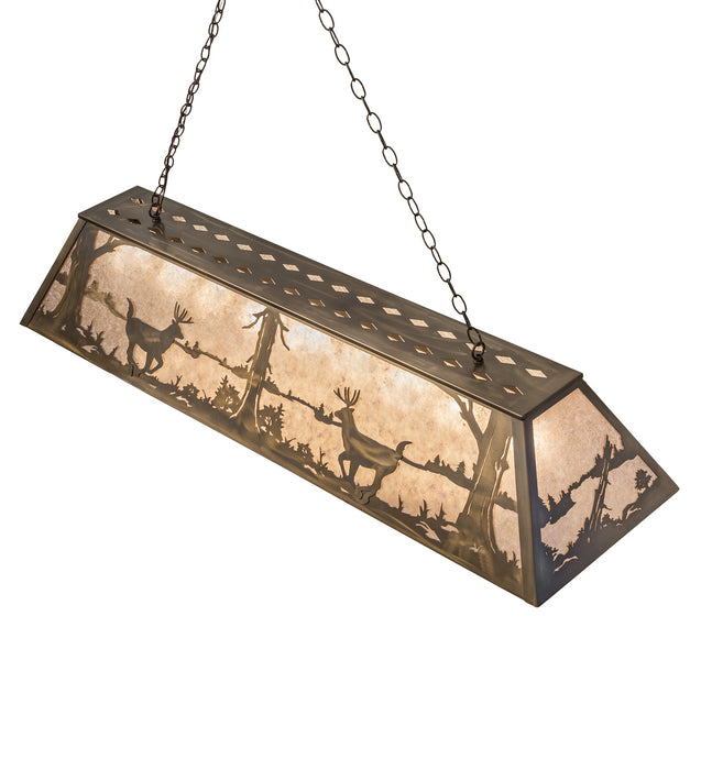 Meyda Tiffany 47474 Nine Light Oblong Pendant, Antique Copper