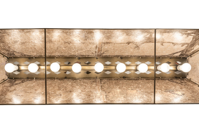Meyda Tiffany 47474 Nine Light Oblong Pendant, Antique Copper