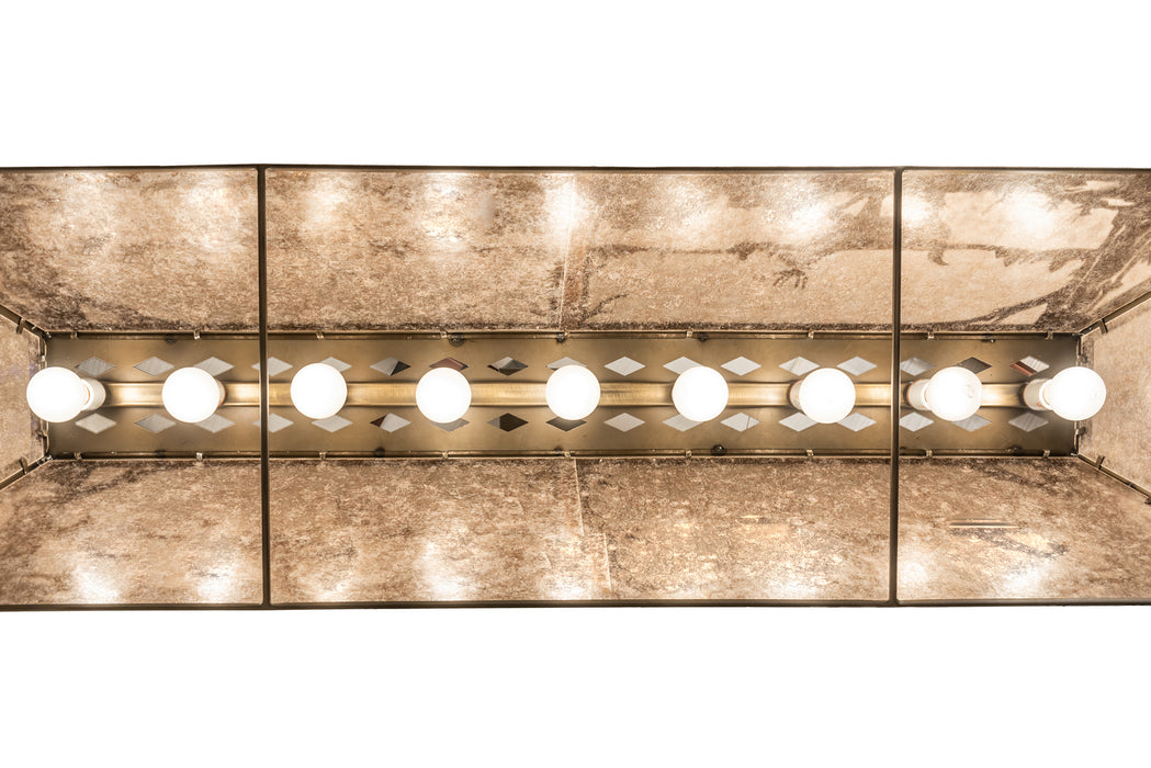 Meyda Tiffany 47474 Nine Light Oblong Pendant, Antique Copper