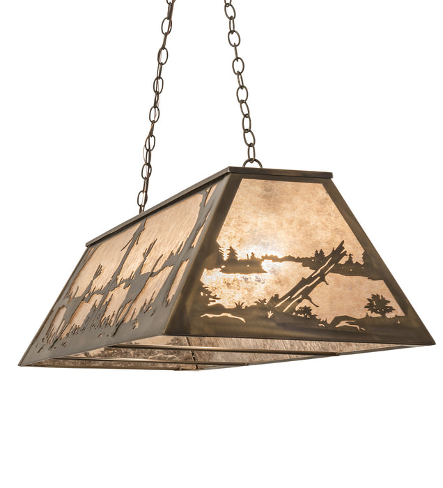 Meyda Tiffany 47474 Nine Light Oblong Pendant, Antique Copper