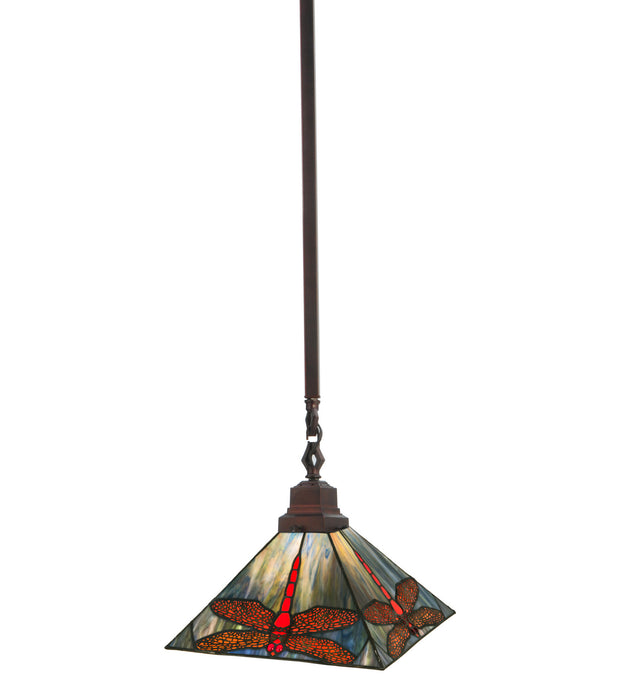 Meyda Tiffany 49111 One Light Pendant, Rust,Wrought Iron