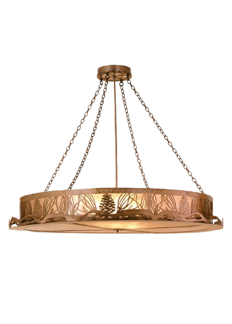 Meyda Tiffany 49247 Six Light Semi-Flushmount, Antique Copper