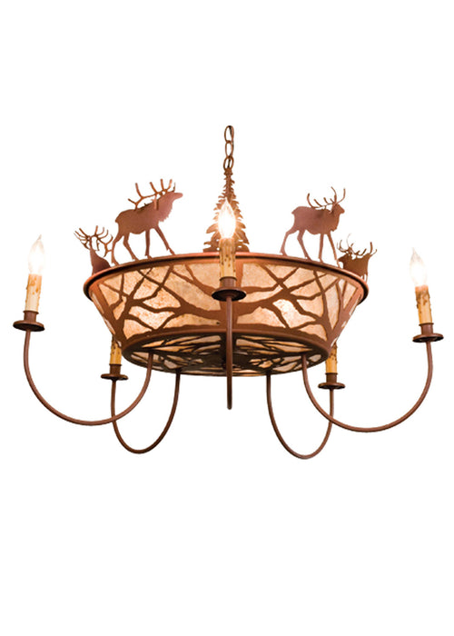 Meyda Tiffany 50040 Eight Light Chandelier, Rust