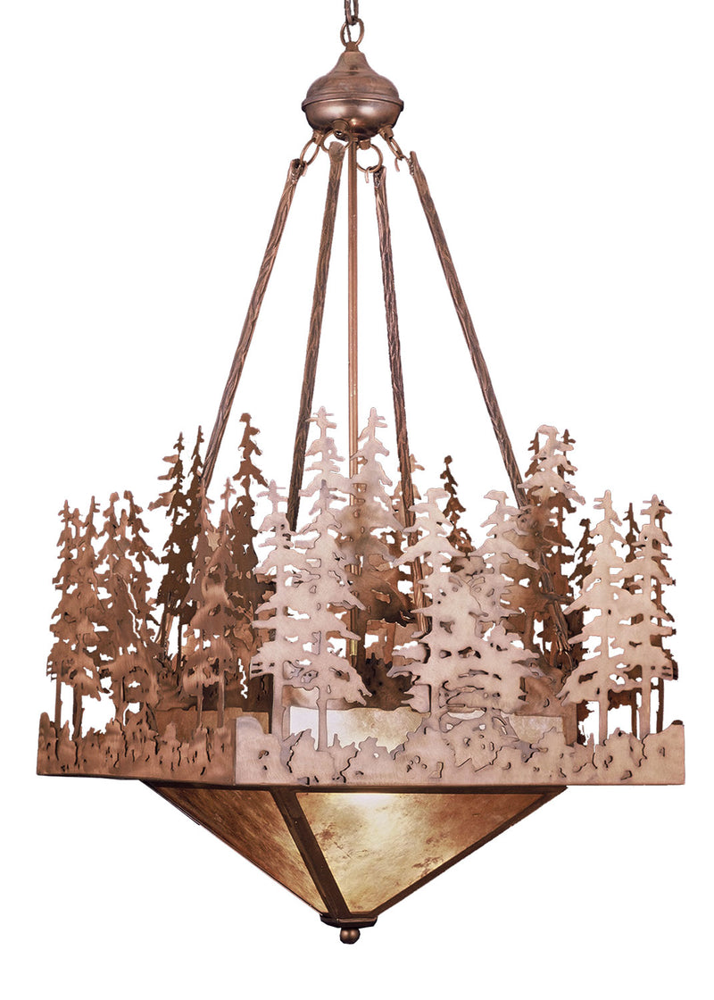Meyda Tiffany 50218 Two Light Inverted Pendant, Antique Copper