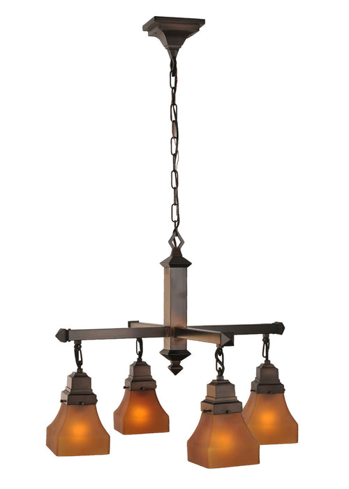 Meyda Tiffany 50363 Four Light Chandelier, Antique