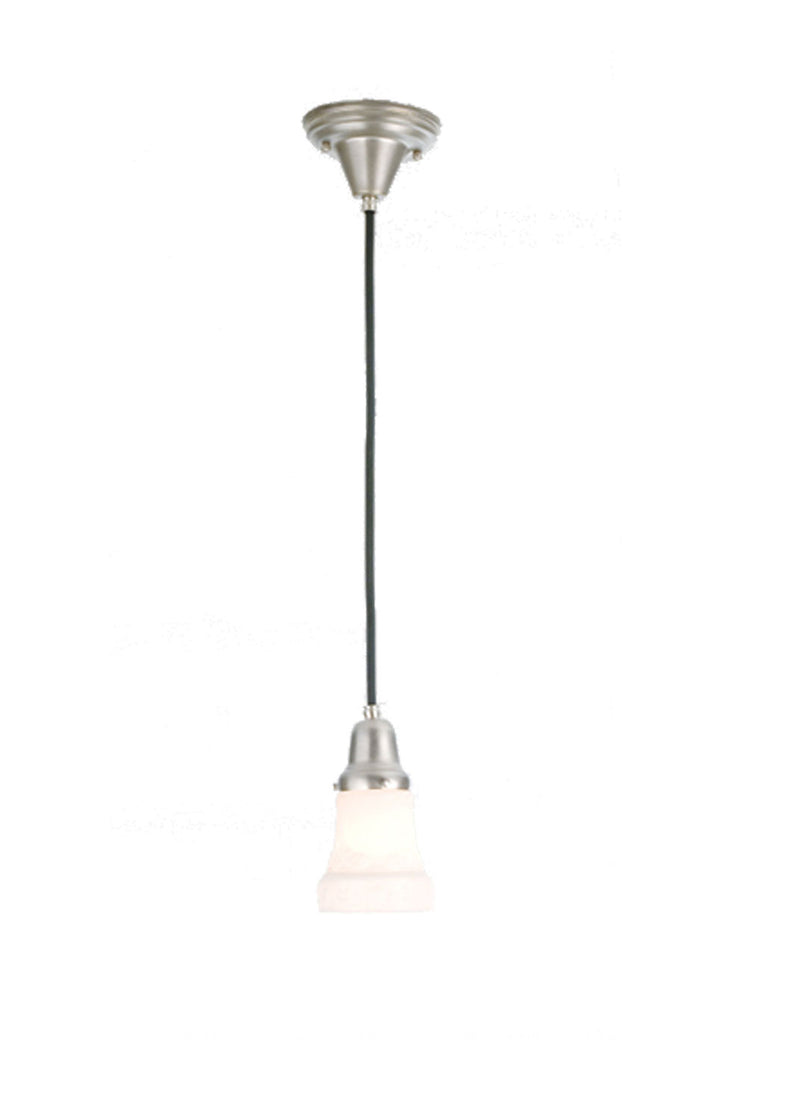 Meyda Tiffany 50653 One Light Mini Pendant, Brushed Nickel