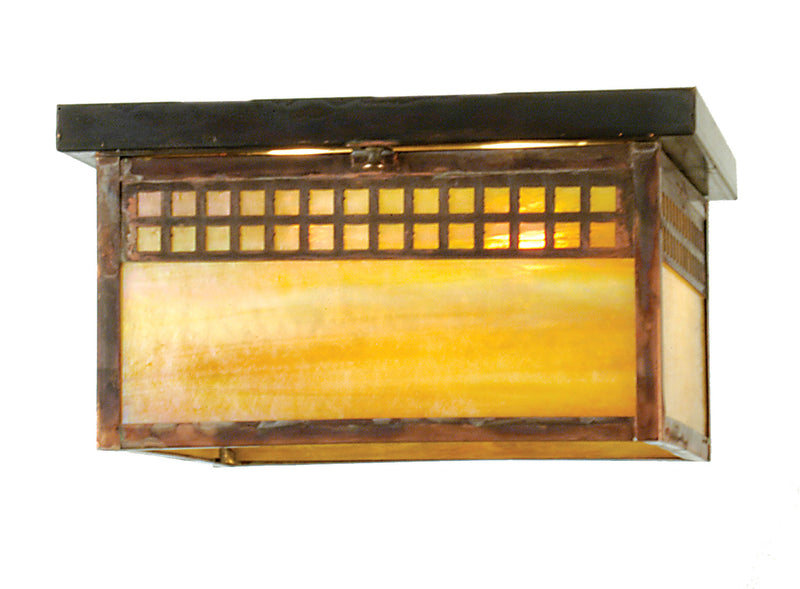 Meyda Tiffany 50660 Two Light Flushmount, Vintage Copper