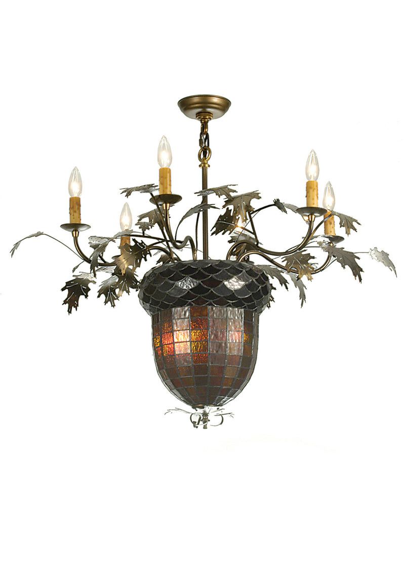 Meyda Tiffany 50859 Eight Light Chandelier, Antique Copper