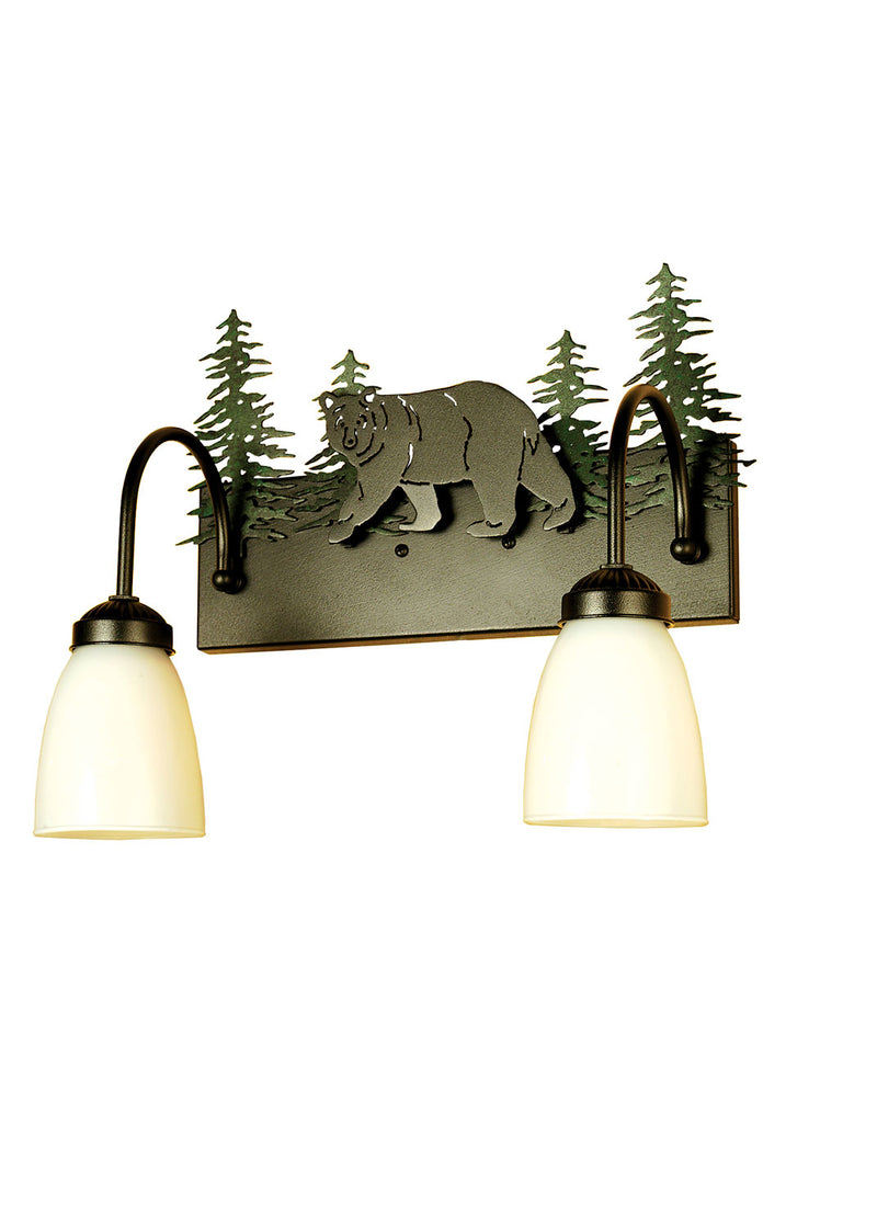 Meyda Tiffany 51063 Two Light Vanity, Textured Black