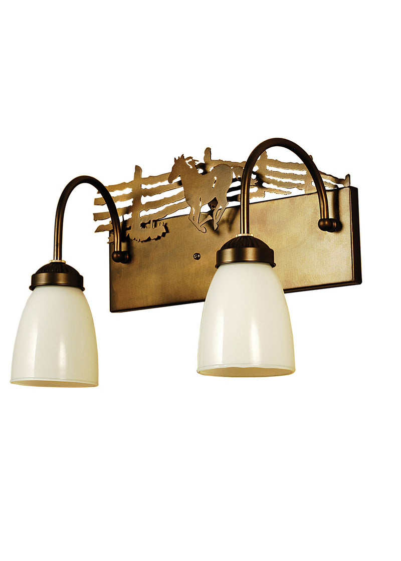 Meyda Tiffany 51065 Two Light Vanity, Antique Copper