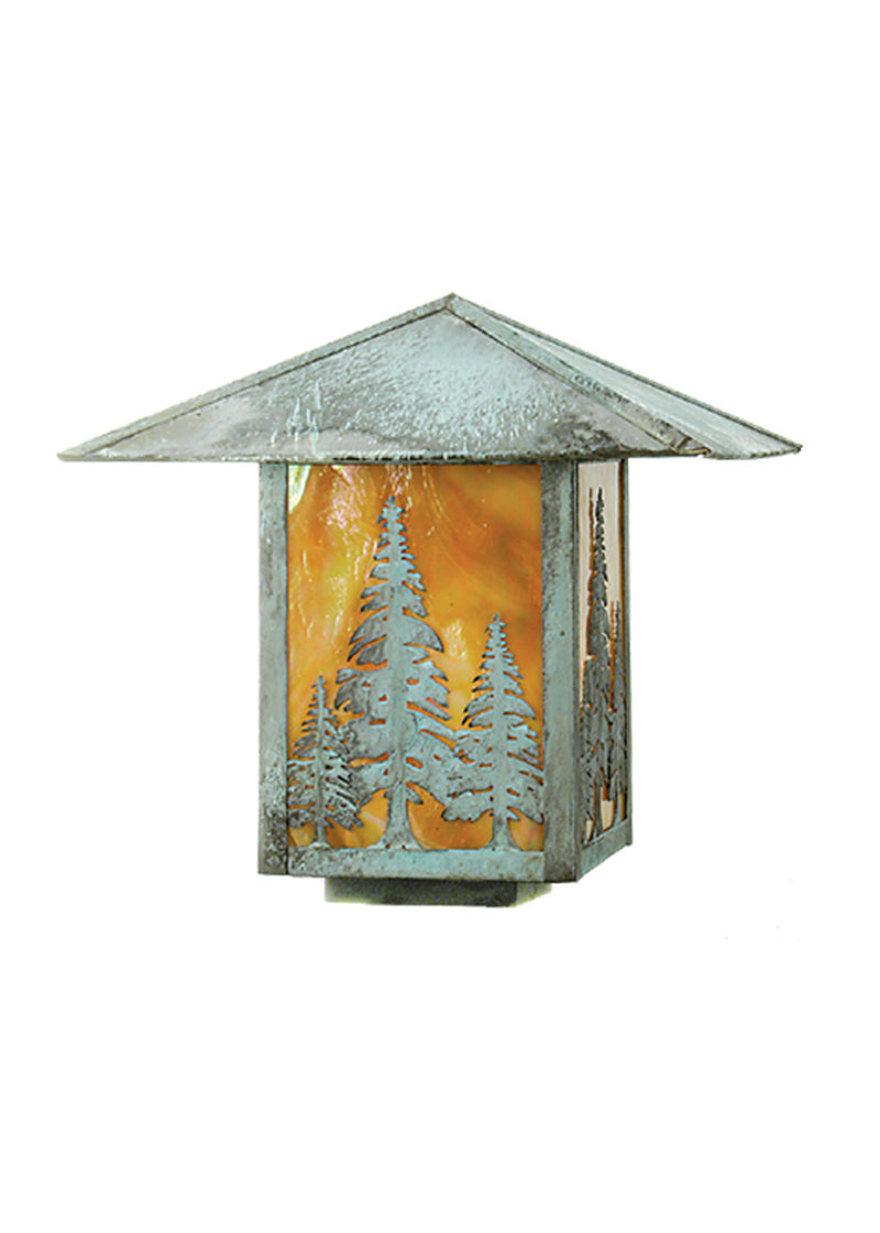 Meyda Tiffany 51169 One Light Post Mount, Verdigris
