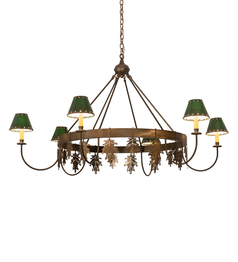 Meyda Tiffany 51291 Six Light Chandelier, Antique Copper