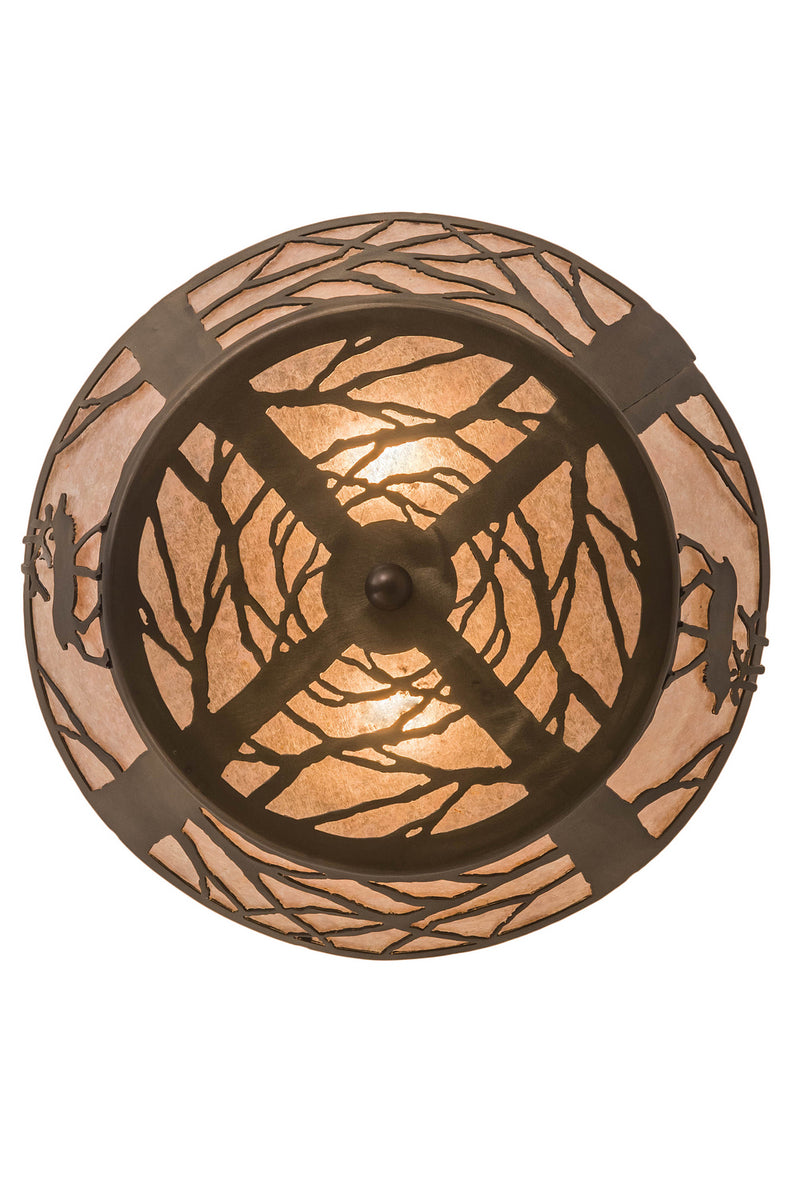 Meyda Tiffany 51495 Two Light Flushmount, Antique Copper