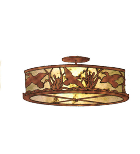 Meyda Tiffany 51500 Four Light Flushmount, Antique Copper