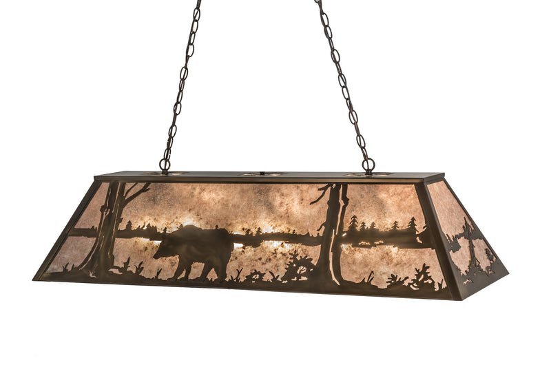 Meyda Tiffany 51511 Nine Light Oblong Pendant, Antique Copper