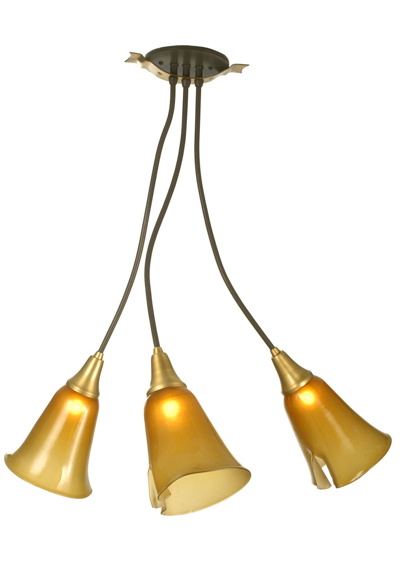 Meyda Tiffany 51817 One Light Pendant, Timeless Bronze,Satin Brass
