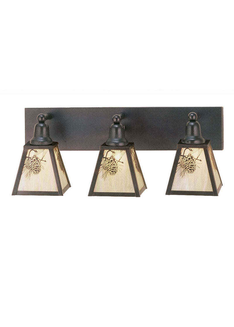 Meyda Tiffany 52459 Three Light Wall Sconce, Mahogany Bronze
