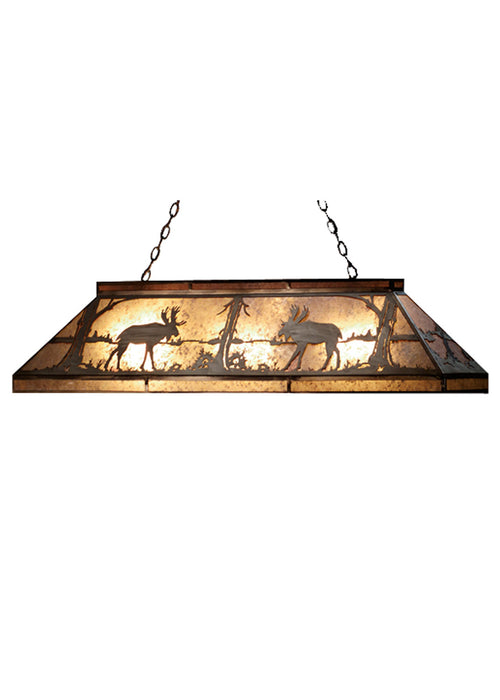 Meyda Tiffany 65107 Nine Light Oblong Pendant, Antique Copper