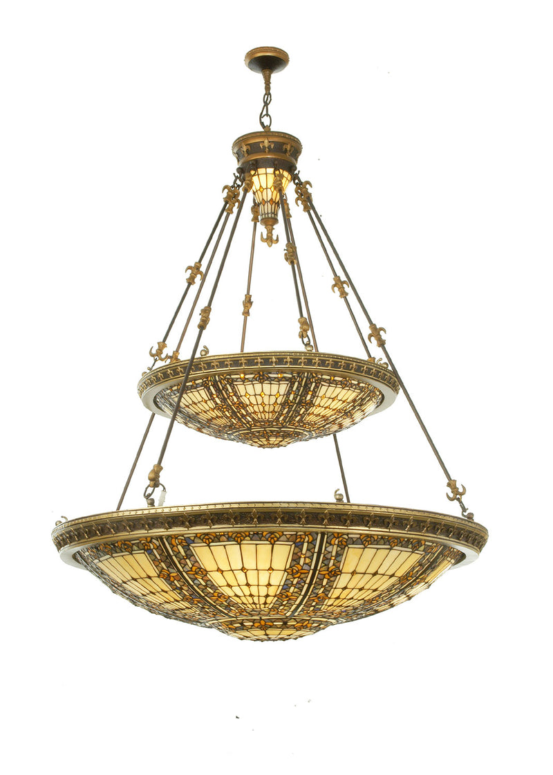 Meyda Tiffany 65165 Ten Light Pendant, Antique Copper