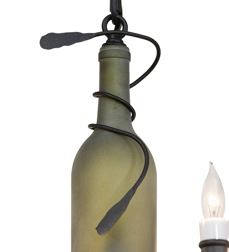 Meyda Tiffany 65616 Six Light Chandelier, Textured Black