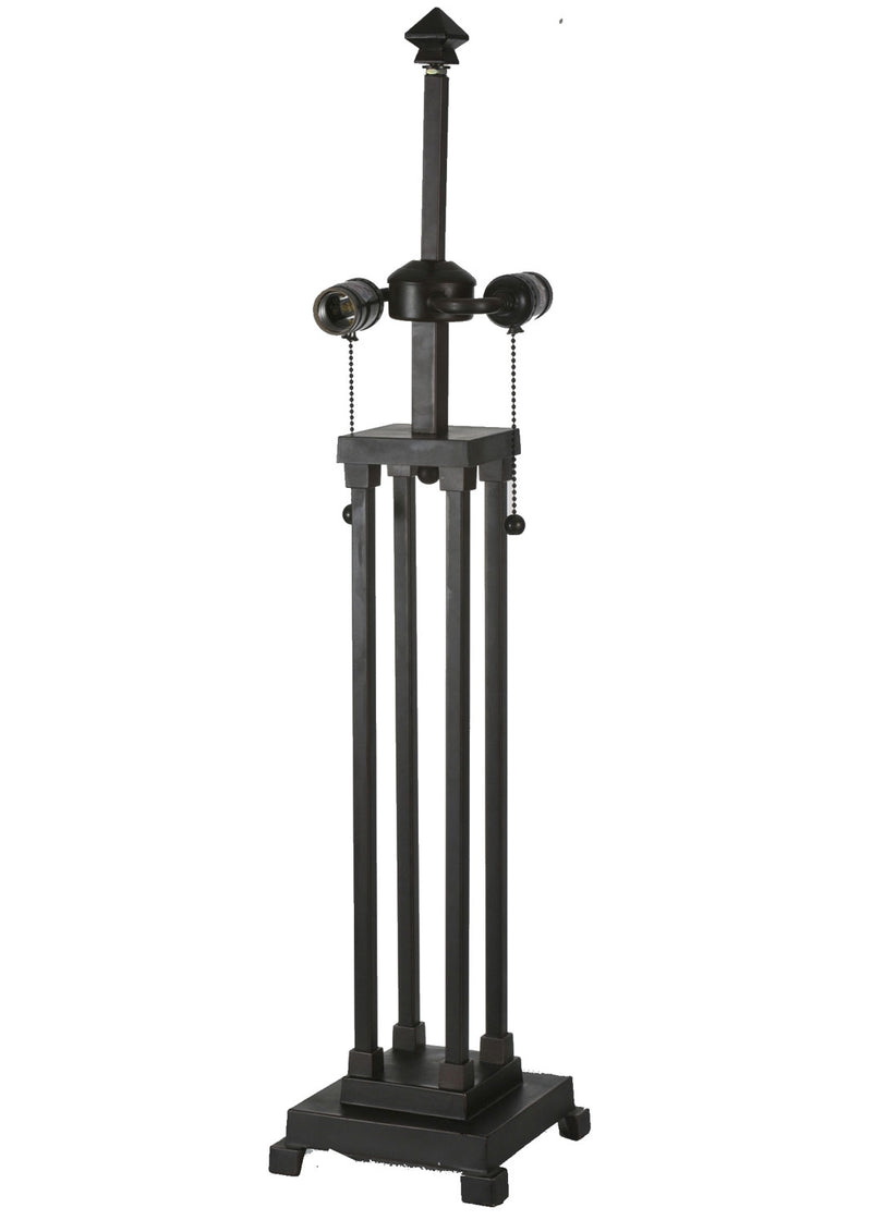 Meyda Tiffany 66138 Two Light Table Base, Mahogany Bronze