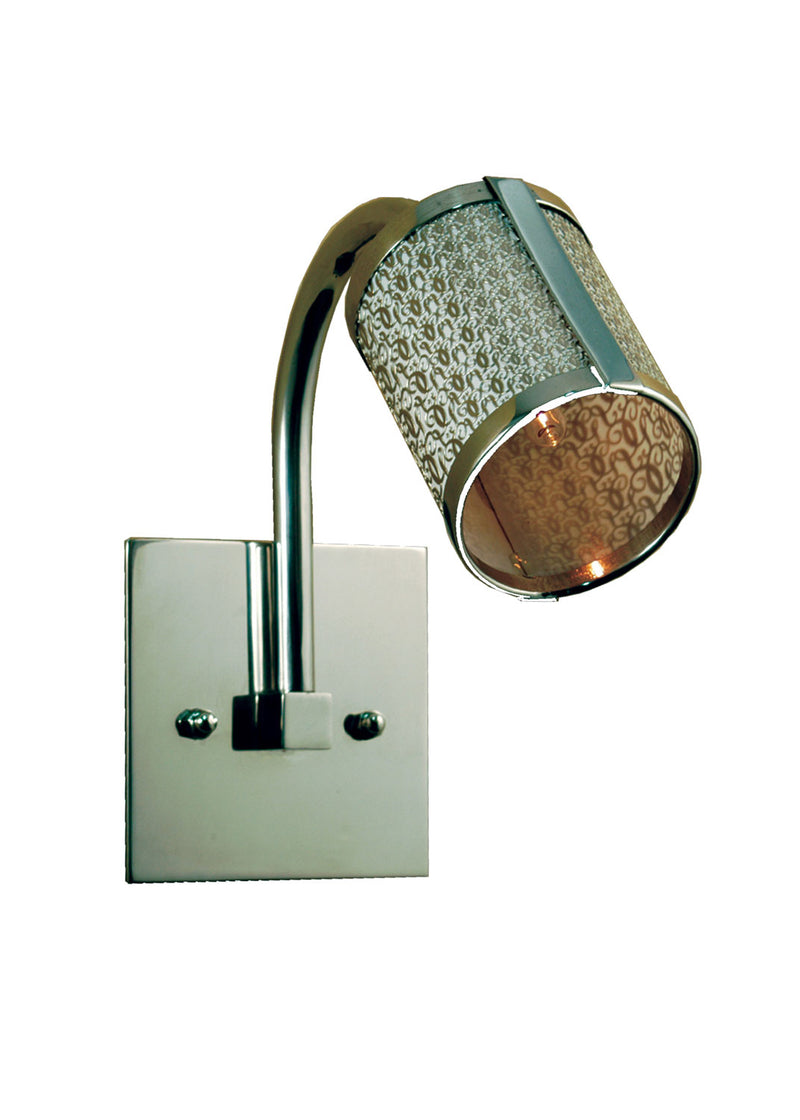 Meyda Tiffany 66517 One Light Wall Sconce, Polished Stainless Steel