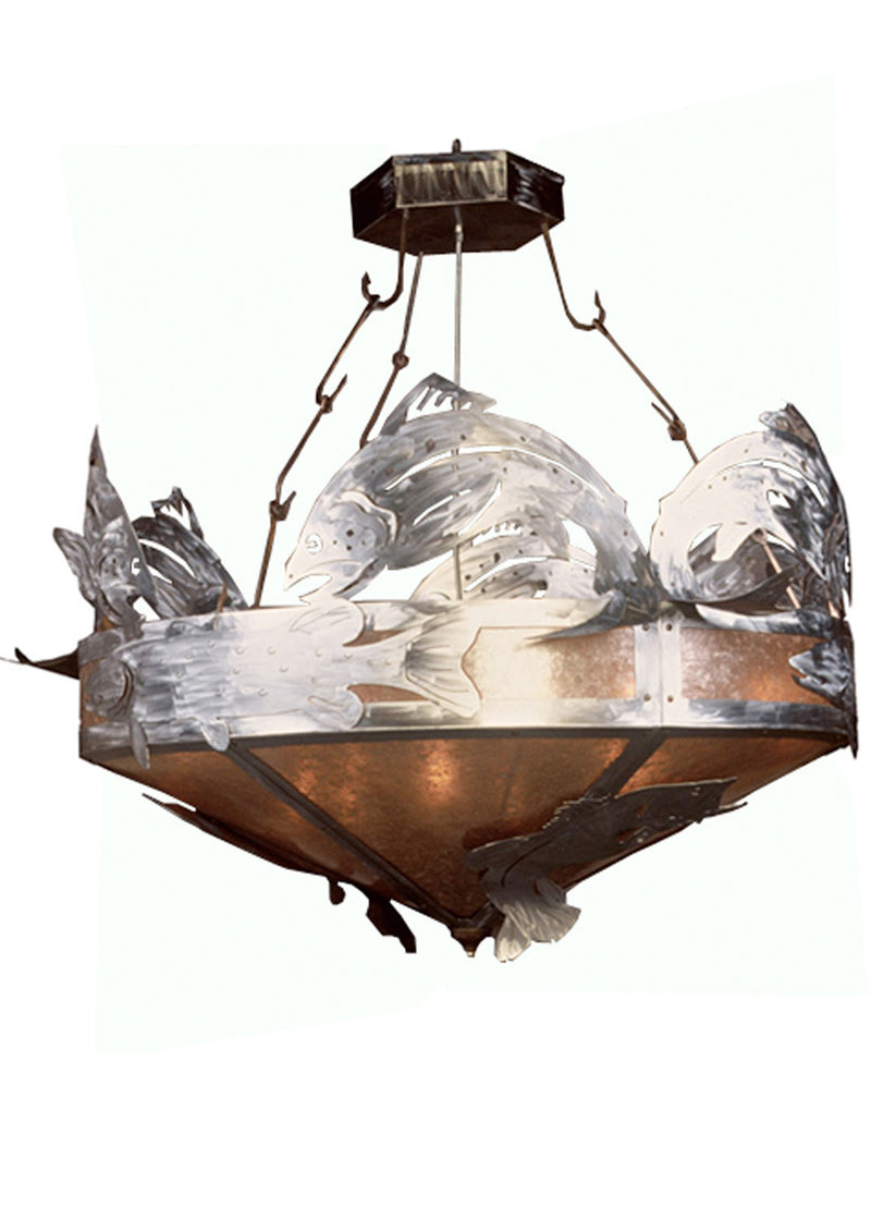 Meyda Tiffany 66539 12 Light Inverted Pendant, Steel