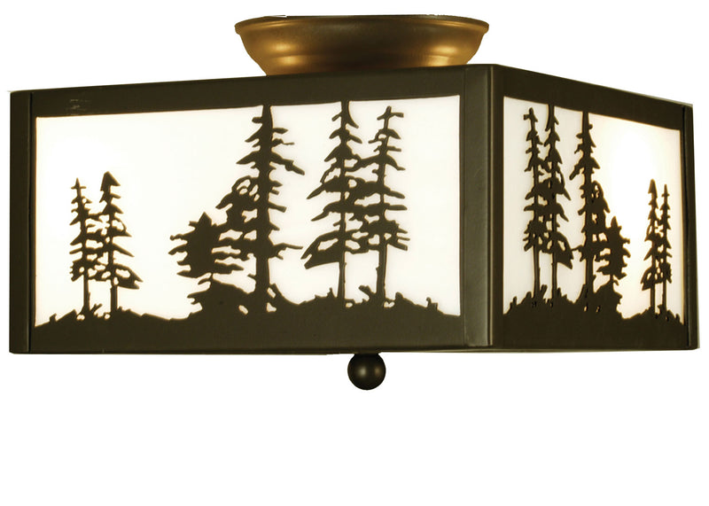 Meyda Tiffany 67341 Two Light Flushmount, Timeless Bronze