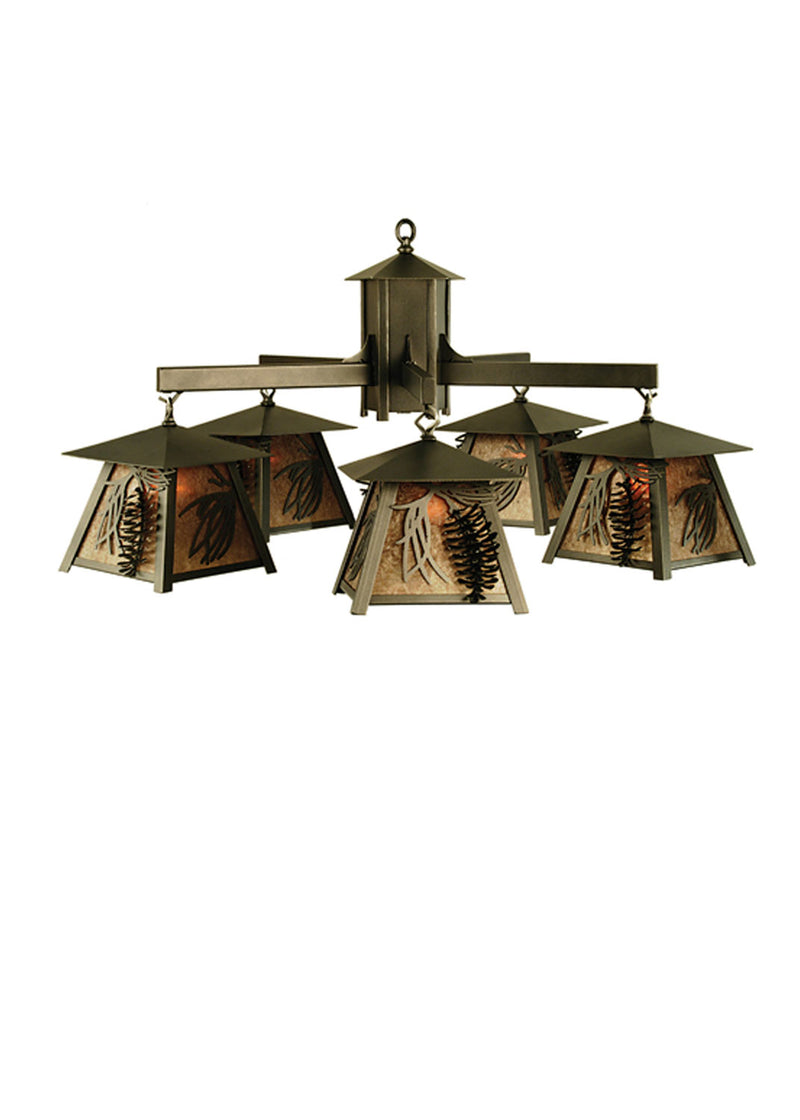 Meyda Tiffany 67994 Five Light Chandelier, Pewter