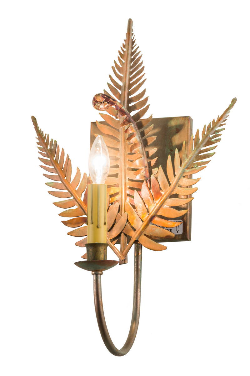 Meyda Tiffany 68115 One Light Wall Sconce, Raw Copper/Verde