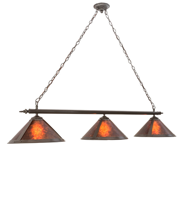 Meyda Tiffany 68232 Three Light Island Pendant, Timeless Bronze